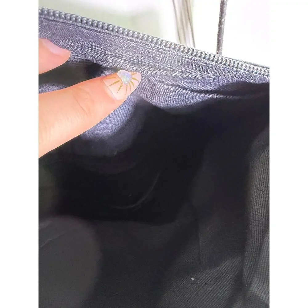 Wilsons Genuine Leather Crossbody Bag Black Embossed Made Brazil Tassel Vintage
